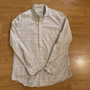 J. Crew Shirt Men's Multicolor‎ Large Slim Fit Secret Wash 100's 2 Ply Yarns